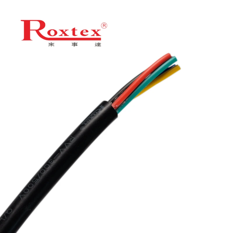RVV PVC Insulated Extruded PVC Jacket Flexible Cable with Copper Conductor