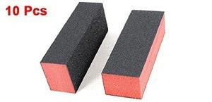 Sanding Buffing Nail Polisher 4 Way Polish Buffer Buffing Block Nail Files Art Pedicure Manicure File(Black Red)
