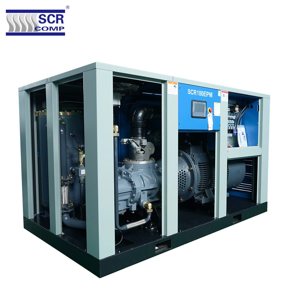 SCR100EPM2 75KW 100HP Energy Saving high efficiency pm vsd industrial air compressor equipment