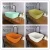 Import SDAYI New coming square matt light green bathroom lavatory sink wash basin from China