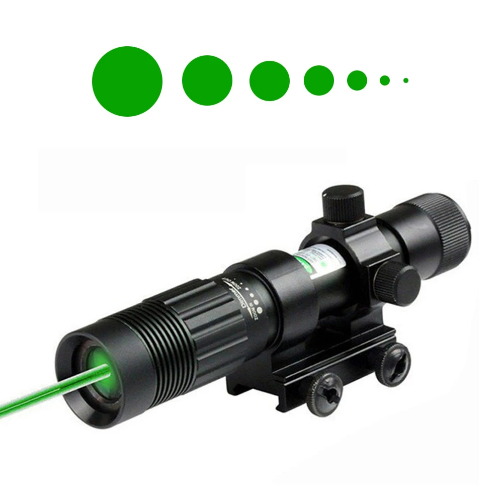 SDT5 green laser 25mw  pointer hunting night vision tactical flashlight zoomable laser sight