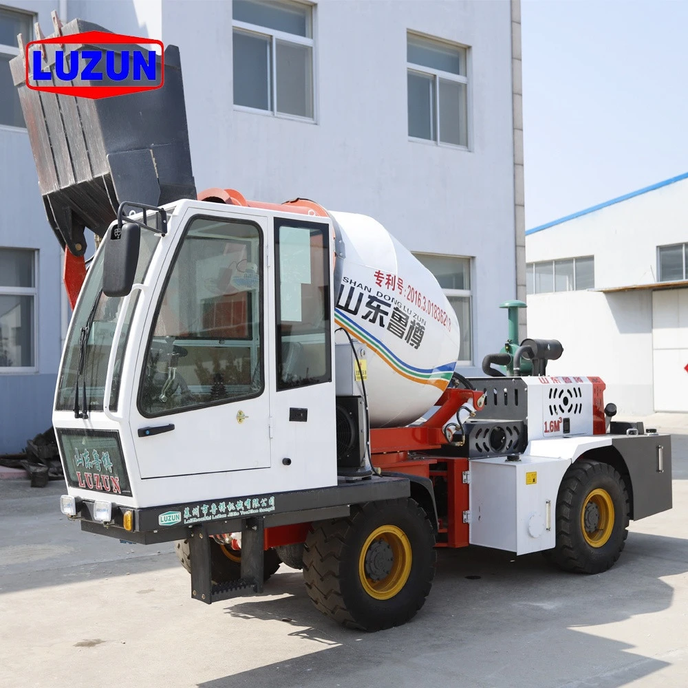 self loading mix on site concrete ready mixer truck