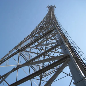 Self-supporting 4-leg angle steel telecommunication tower