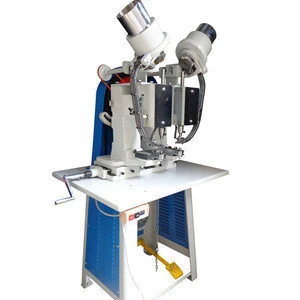 Semi automatic double head shoe eyelet machine for paper bag