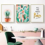 Set 3 Creative Canvas Painting Wall Hanging Art Framed Paper Printing Eco Friendly Stretched Ready to Hang
