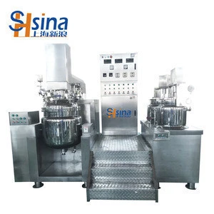 shanghai light industry mechanical homogenizer device stainless steel 316L Hair gel Vacuum Homogenizing Emulsifier Mixer