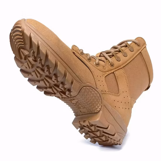 Shock-Absorbing Tactical Combat Boots for Rugged Use