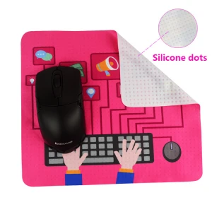 Silicon dots microfiber mouse pad