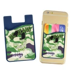 Silicone Sticky Mobile Phone Card Pocket With Cleaner