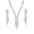 Import Simple Design Sliver Color Necklace Earrings Jewelry Set Crystal Bridal Party Jewelry Set from China