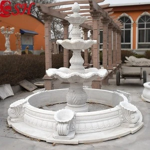 Simple stone outdoor fountain for garden