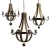 Import small 5-light RH wine barrel wooden chandelier pendant lighting from China
