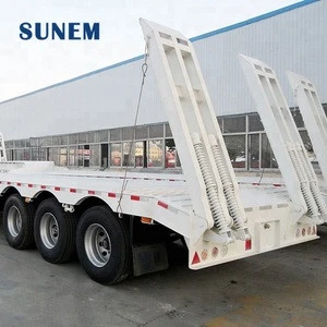 SNQ9700 2019 Hot sale 70 tons tri axle low bed semi trailer