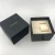 Import soft touch black paper sharp edge drawer watch box with velvet inlay and pillow watch packaging from China