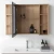 Import special waterproof wall mounted european model bathroom storage furniture cabinet set vanity side cabinet wood color from China