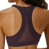 Sports Bra Sexy Mesh Patchwork For Women Fitness High Support Push Up Ladies Double Shoulder Strap Girl Yoga Top