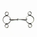 SS Continental Gag Horse Racing Bit with Solid Jointed Mouth horse equipment