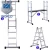 Import Stainless steel Aluminum 3-7 step ladder hot sell in china Folding platform ladder&Household Scaffolding &amp System from China