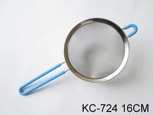 stainless steel conical kitchen strainer/ cooking skimmer