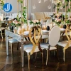 Stainless steel dining room furniture mirrored dining table glass mirrored wedding dining tables