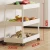 Import Stainless steel paint 20cm crevice storage rack floor wheeled trolley cart multi-layer narrow side kitchen organizer from China