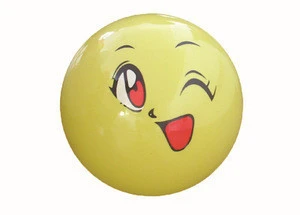 Sticker cartoon logo Inflatable plastic PVC kids play balls/Smile Ball/ PVC Toys Ball