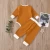 Import Stock Boutique Two piece Suit of Solid  Color Long Sleeve Romper with Pants Infant Baby Ribbed Outfits Clothings from China