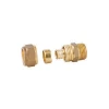 Straight male union compression fitting for pex pipe brass fitting