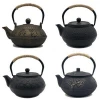 Strainer Warmer Infuser Iron Teapot Trivet Set for Stove Top, Hobnail Teapot and Cup Set