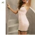 Import Strapless V-neck Satin Fahion Club Mini bridal robes Dress with lace Pink Color with bra from China