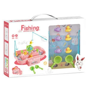 Summer Fishing Game Toy  B/O Duck Fishing  with light &amp; music children game fishing toys