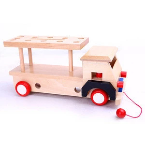 Supply Wooden Toy Puzzle - nut Car Assembly to Remove the Toy