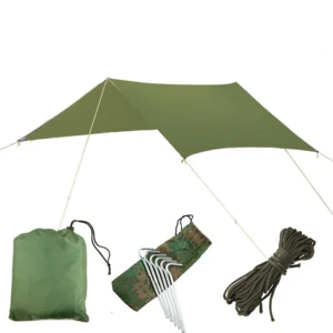 Survival Tarp Water Proof Camping Shelter Ripstop Lightweight Hammock Rain Fly Tent Tarp