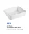 Import Table top basin bathroom sink ceramic counter top hand rectangular white color art wash basin sink from China
