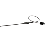 Thermocouple Type J, Ungrounded MGO 1/8" x6 Inconel w/ 12" Stainless Steel Overbraid Fiberglass Solid Wire Leads, Mini Male Plug