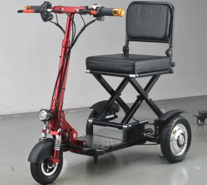 Three Wheels Handicapped elderly electric mobility scooter easy carry goods