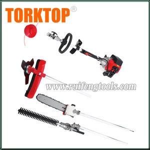 tools 4 in1 pole chainsaw or brush cutter and hot sale long reach chainsaw with 43cc displacement
