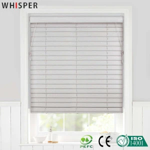 Top Rated High Quality UV Coating 50mm Faux/Solid Wood Slats Matched Valance Ladder Tapes Wood Venetian Blinds