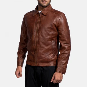 Top Selling Brown Mens Leather Jacket Hot Selling 100% genuine leather jacket leather fashion jackets