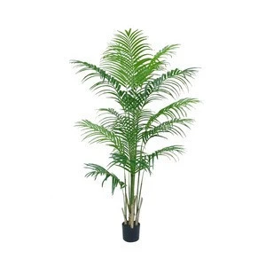 tropical bonsai plastic manufacturer tree leaves eco-friendly green potted artificial plant