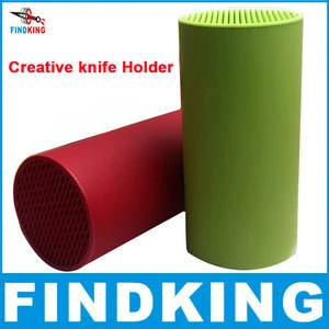 Universal Cylinder Knife Block Plastic kitchen knife holder stand