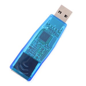 USB 2.0 To LAN RJ45 Ethernet Network Card Adapter For PC 10/100Mbps Transparent blue Ethernet Network LAN Card Converter