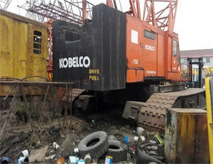 Used Kobelco 150 ton crawler crane with good condition,Japan craw crane machine for sale