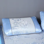 Ventilated Flat Foldable Moisture Absorption Three Piece Summer Mat Set Rattan Bed Skirt