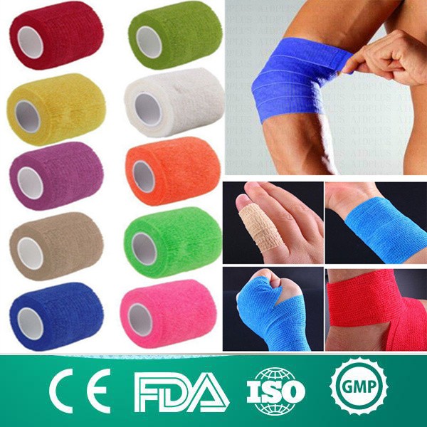 Vet Wrap Bandage Medical Non-Woven Elastic Cohesive Bandage Slef Adhesive Bandage