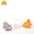 Vinyl squeeze animal and plastic baby water toy with 3 cups