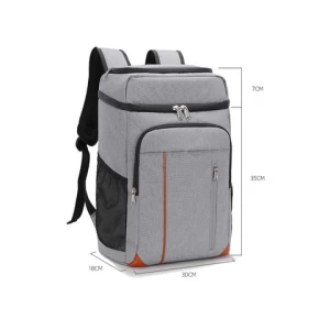 Waterproof Picnic Hiking Insulated Food Delivery Cooler Lunch Backpack Bag Grey with Cooler