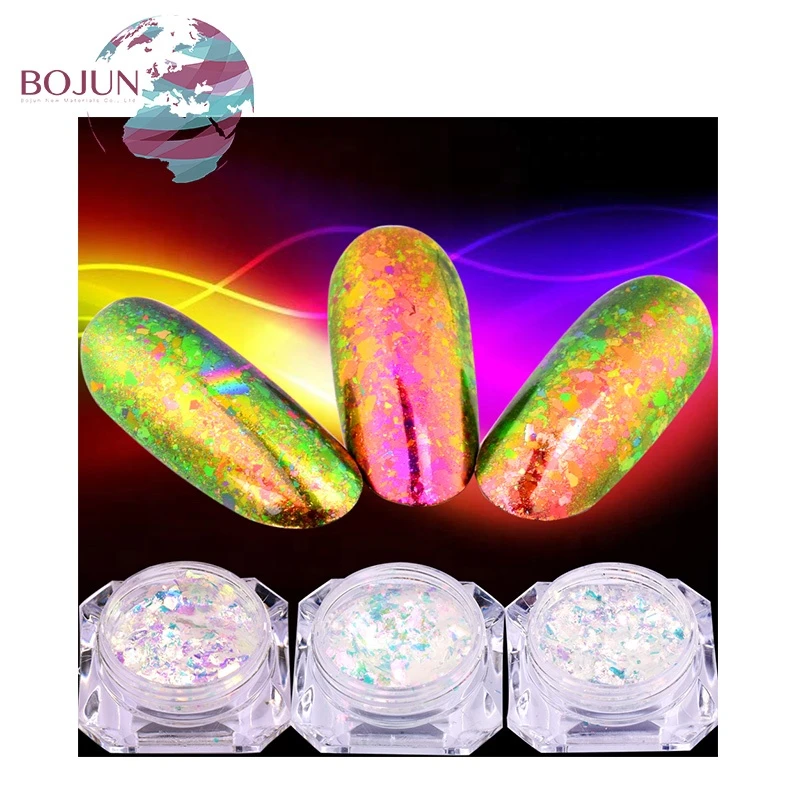 Well-designed Transparent Magic Sequin acrylic color rainbow effect irregular flake Mirror Chameleon pigment
