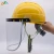 Import White color ABS material hard safety hat Construction use helmet with face shield from China