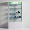 White color wall showcase cabinet cosmetic display showcase
